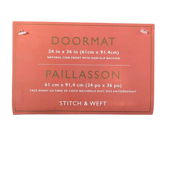 Pop of Color Floral Coir Doormat 24x36 Checkered Border Non Slip NEW - Picture 7 of 11